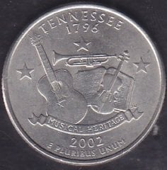 Amerika Çeyrek Dolar 2002 Hatıra Tennessee