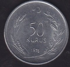 1976 Yılı 50 Kuruş Çilaltı Çil
