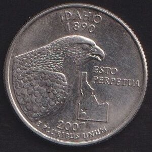 Amerika Çeyrek Dolar 2007 D Hatıra İdaho