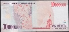 7.Emisyon 10.000.000 Lira A21 320066 Çok Temiz