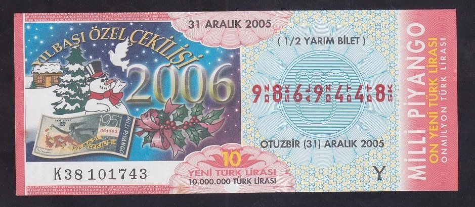 2005 31 ARALIK YARIM BİLET
