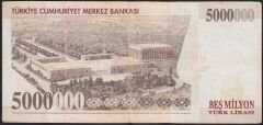 7.Emisyon 5000000 Lira G25 697417 Çok Temiz+