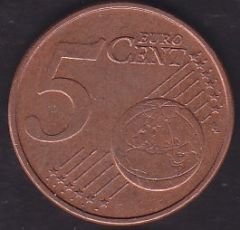 Avrupa 5 Euro Cent 2008 Hollanda