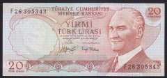 6.EMİSYON 3.TERTİP 20 LİRA F26 305343 ÇÇT +