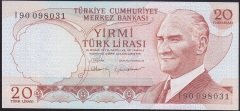 6.EMİSYON 4.TERTİP 20 LİRA I90 098031 ÇÇT ÇİLALTI