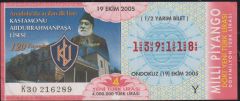2005 19 Ekim Yarım Bilet Y Serisi
