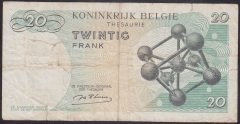 BELÇİKA 20 FRANK 1964 TEMİZ