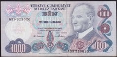 6.Emisyon 1.Tertip 1000 Lira A39 323020 Çok Temiz+