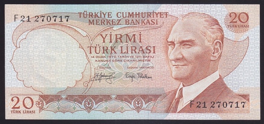 6.EMİSYON 3.TERTİP 20 LİRA F21 270717 ÇİLALTI ÇİL