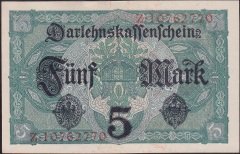 Almanya 5 Mark 1917 Çilaltı Çil 8 rakamlı ( R54c ) Z serisi