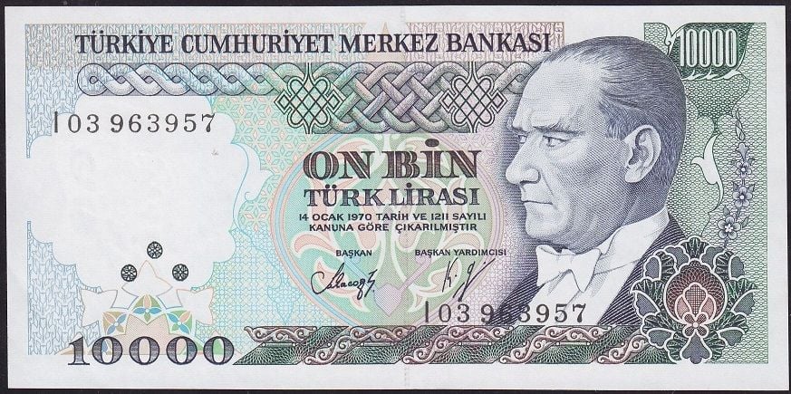 7.Emisyon 4.Tertip 10000 I03 963957 Çilaltı Çil