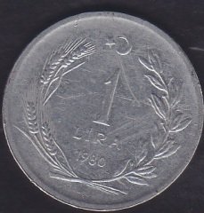 1980 YILI 1 LİRA TEMİZ