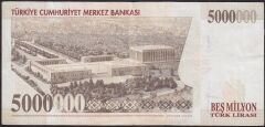7.Emisyon 5000000 Lira G21 372149 Çok Temiz+