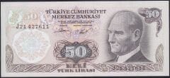 6.Emisyon 2.Tertip 50 Lira J21 427611 Çilaltı Çil
