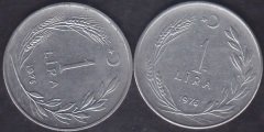 1976 Yılı 1 Lira Çok Temiz (Ters Düz Takım )