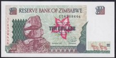 ZİMBABWE 10 DOLAR 1997 ÇİL eski kağıt para değerleri