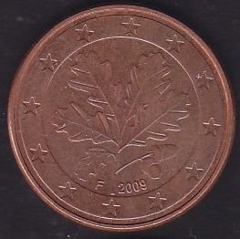 Avrupa 5 Euro Cent 2009 F Almanya