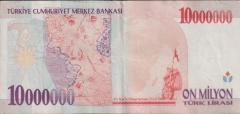 7.Emisyon 10 000 000 Lira D89 610122 Çok Çok Temiz