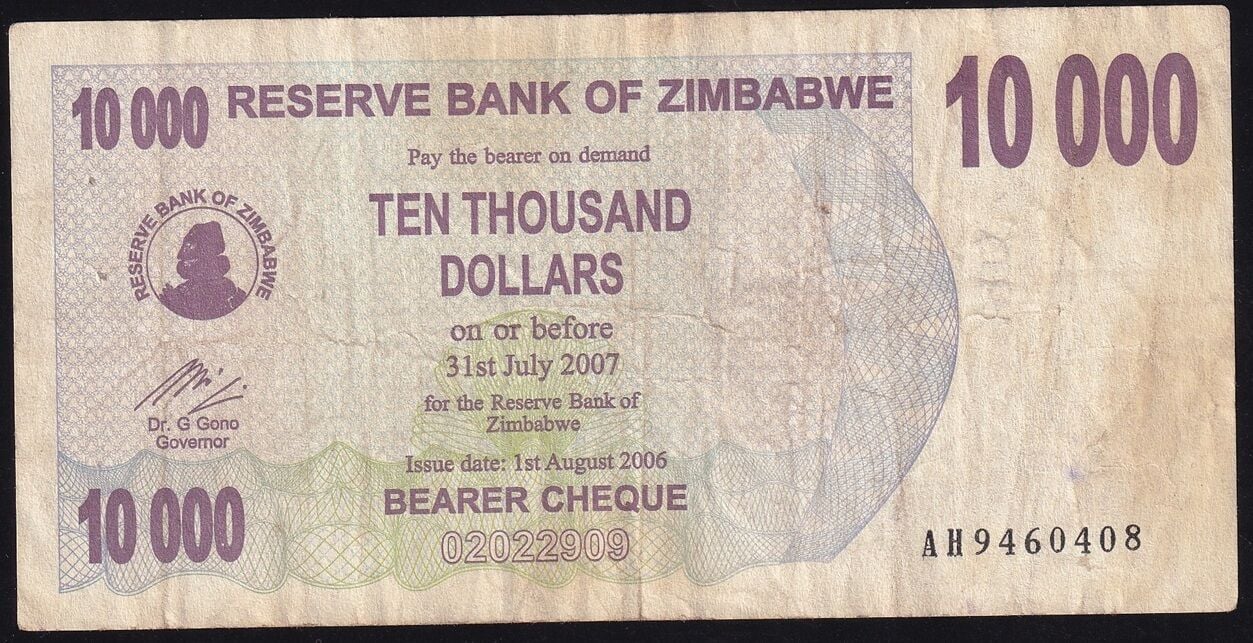 Zimbabwe 10000 Dolar 2006 Çok Temiz