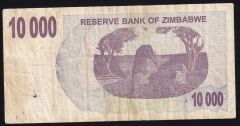 Zimbabwe 10000 Dolar 2008 Çok Temiz