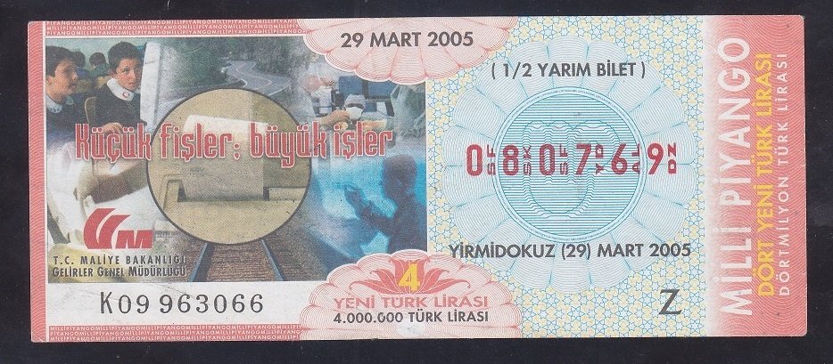 2005 29 MART YARIM BİLET