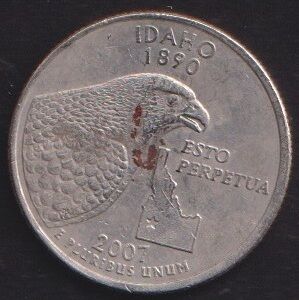 Amerika Çeyrek Dolar 2007 P Hatıra İdaho