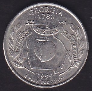 Amerika Çeyrek Dolar 1999 D Hatıra Georgia