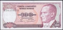 7.Emisyon 1.Tertip 100 Lira B24 176231 Çilaltı Çil