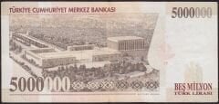 7.Emisyon 5.000.000 Lira F88 891503 Çok Temiz+