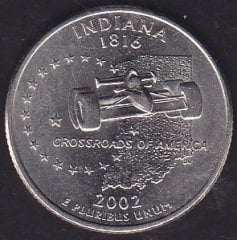 Amerika Çeyrek Dolar 2002 D Hatıra İndiana