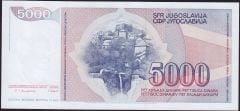 Yugoslavya 5000 Dinar 1985 Çilaltı