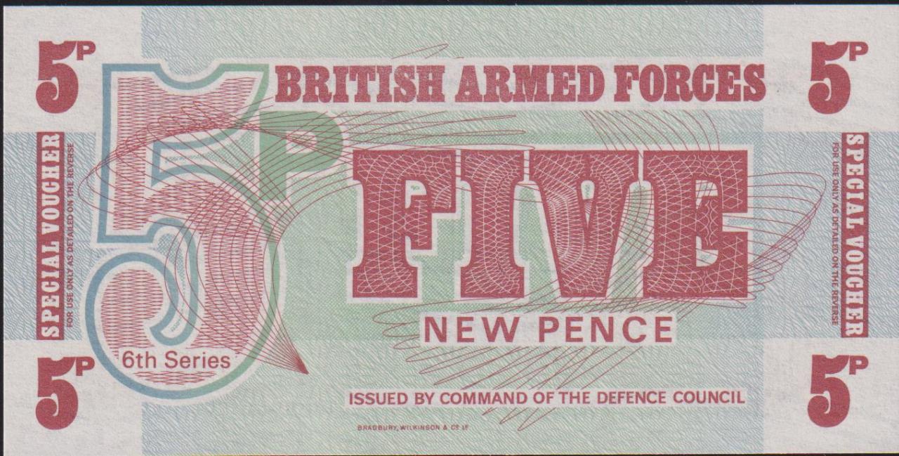 İngiltere Ordu 5 New Pence 1972 Çilaltı Çil
