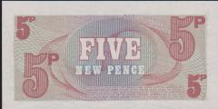 İngiltere Ordu 5 New Pence 1972 Çilaltı Çil