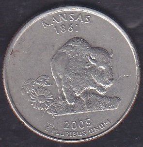 Amerika Çeyrek Dolar 2005 Hatıra Kansas