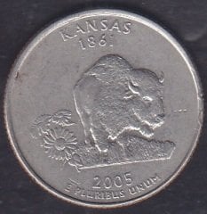 Amerika Çeyrek Dolar 2005 Hatıra Kansas