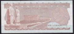 6.EMİSYON 3.TERTİP 20 LİRA F08 192284 ÇOK TEMİZ eski para alan yerler