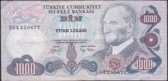 6.EMİSYON 2.TERTİP 1000 LİRA D54 350677 ÇOK ÇOK TEMİZ