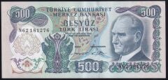 6.Emisyon 2.Tertip 500 Lira N62 181276 Çilaltı