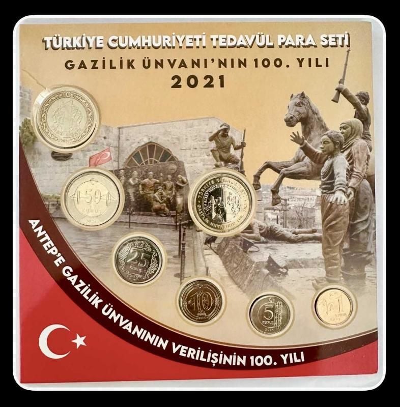 2021-Gaziantep Gazilik Ünvanı 100.Yılı Hatıra Para Seti