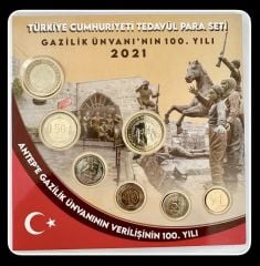 2021-Gaziantep Gazilik Ünvanı 100.Yılı Hatıra Para Seti