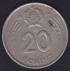 Macaristan 20 Forint 1984