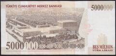 7.Emisyon 5000000 Lira F65 031751 Çok Temiz+