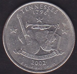 Amerika Çeyrek Dolar 2002 D Hatıra Tennessee