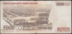7.Emisyon 5 000 000 Lira J38 976622 Çok Temiz