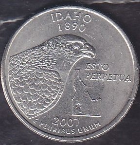 Amerika Çeyrek Dolar 2007 Hatıra Idaho
