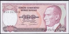 7.Emisyon 1.Tertip 100 Lira B19 282069 Çil