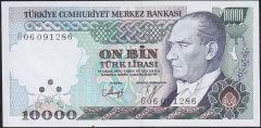 7.Emisyon 3.Tertip 10000 Lira G06 091286 Çilaltı Çil