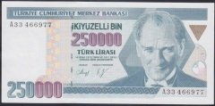 7.EMİSYON 1.TERTİP 250000 LİRA A33 466977 ÇİL