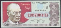 1979 29 EKİM ÇEYREK BİLET N SERİSİ