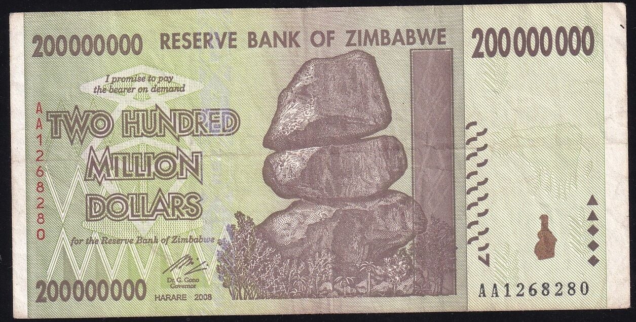Zimbabwe 200000000 Dolar 2008 Çok Temiz+ Pick 81